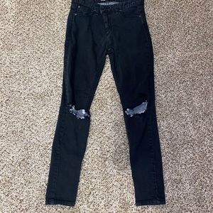 Free people black ripped jeans